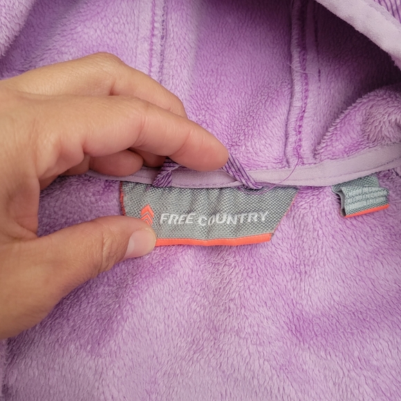 FREE COUNTRY Girls. Water Resistant Super Softshell Reflective Hooded Jacket - Picture 6 of 15